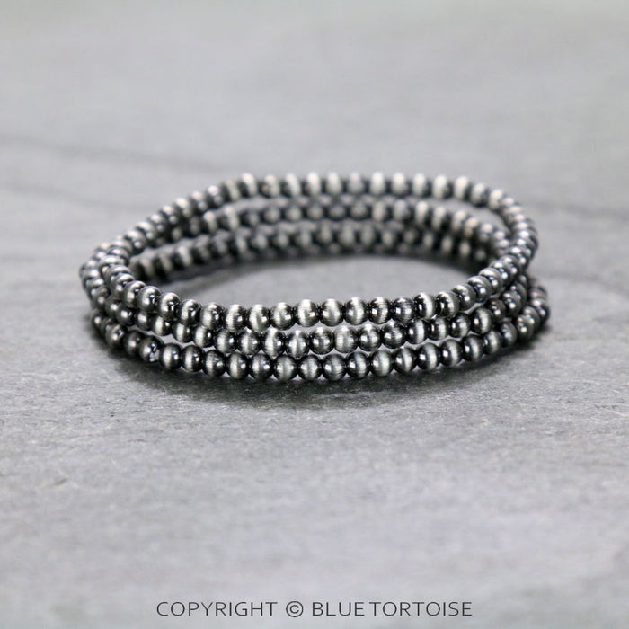 Navajo Style Pearl Stackable Bracelet
