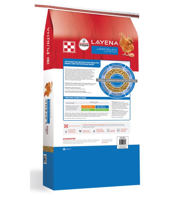 Purina, Layena Pellets Premium Poultry Feed, 50 lb