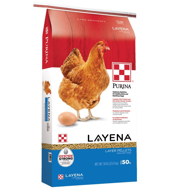 Purina, Layena Pellets Premium Poultry Feed, 50 lb