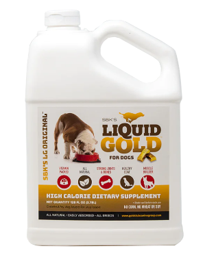 SBK'S LIQUID GOLD FOR DOGS High Calorie Dietary Supplement- Bacon Flavor -16 Oz
