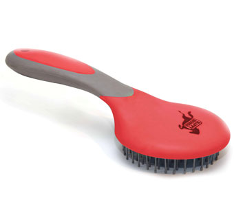 HAPPY HORSE MANE AND TAIL BRUSH PLASTIC - RED