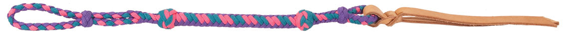 Quirt - Teal-Purple-Pink  w/ Leather End.