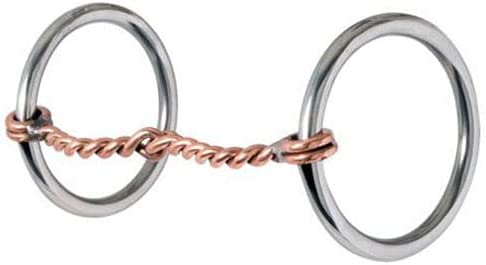 RING SNAFFLE BIT SINGLE TWISTED WIRE MOUTH 3"RING STAINLESS