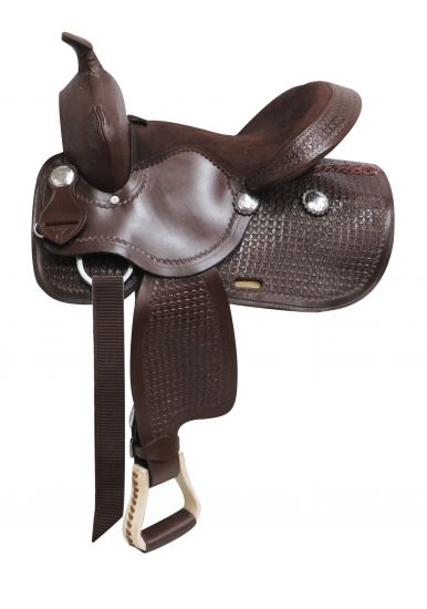 13" Economy western style saddle with suede leather seat