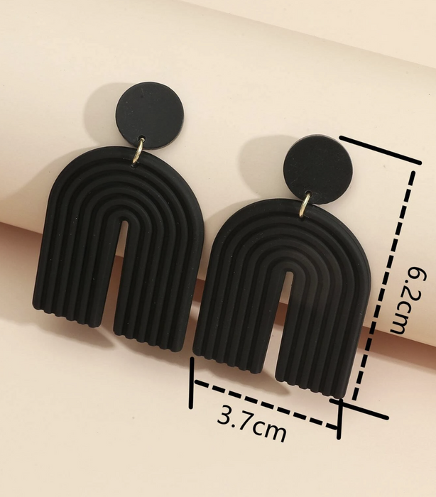 1 Pair Acrylic Geometric Drop Earrings