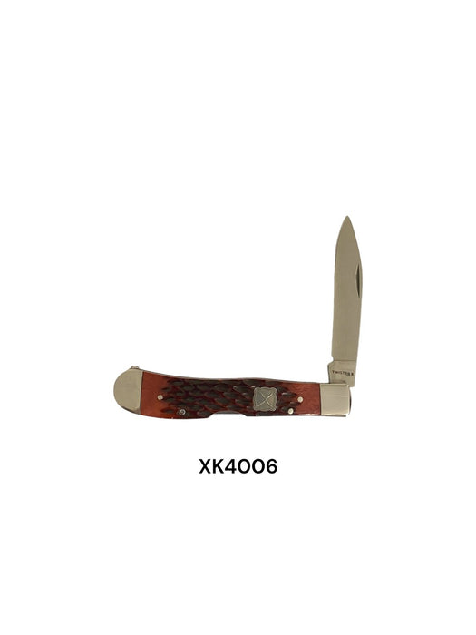 TWISTED X  KNIFES- 4 1/4" CLOSED ROOT BEER