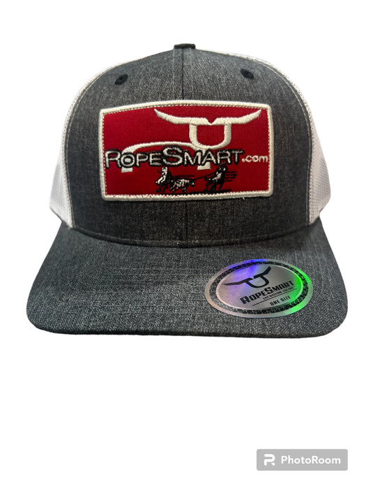 ROPESMART CLASSIC TRUCKER WITH COWBOY PATCH-GREY
