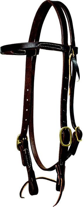 Headstall - Brownband 5/8" Double SB Tie-End