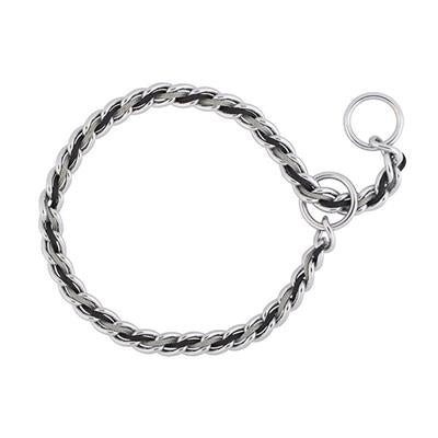 GRAY/BLACK 20'' Laced Chain Slip Collar, 3.9mm
