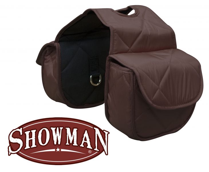 Showman ® Insulated quilted nylon horn bag with velcro closure