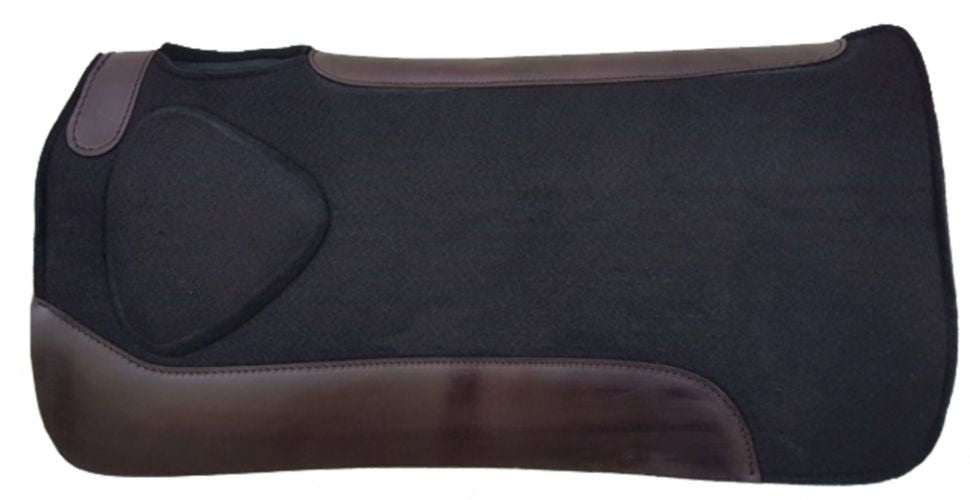 Showman ® 31 x 31 x 1 Black felt saddle pad with built up shoulder.