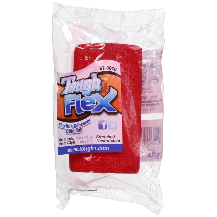 Tough Flex Vetrap -  Flexible cohesive bandage -  RED (1 bandage)