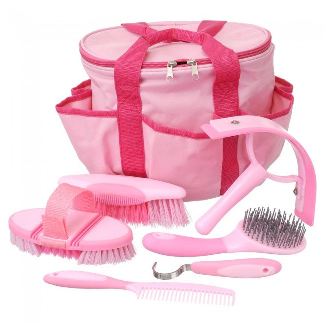 PINK- Great Grips™ 6-Piece Brush Set with Bag