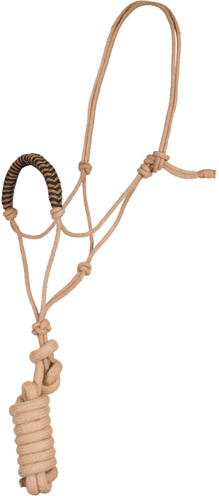 Jute Rope Halter and Lead with Color Noseband