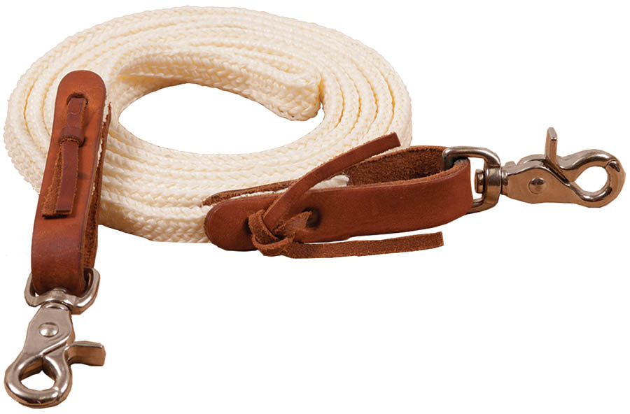 Flat Braided Poly Roping Reins 1/2' X 8'