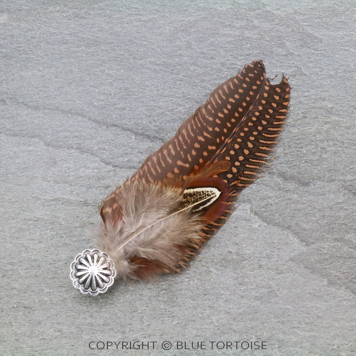 5.5″ Feather & Concho Hat Pin