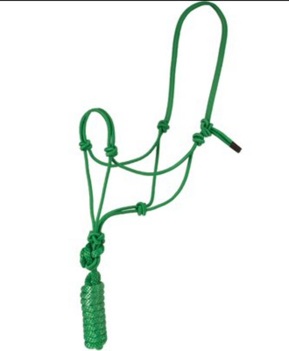 Economy Mountain Rope Halter and Lead - GREEN