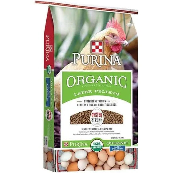 Purina Organic Layer Hen Pellet Poultry Feed, 35 lb. Bag