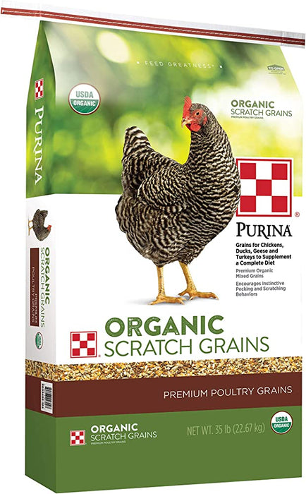 Purina Organic Scratch Grains Poultry Feed, 35 lb. Bag