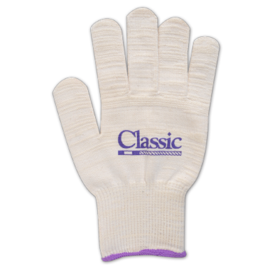 1- GLOVE - Cotton Deluxe Roping Gloves - BLUE - MEDIUM