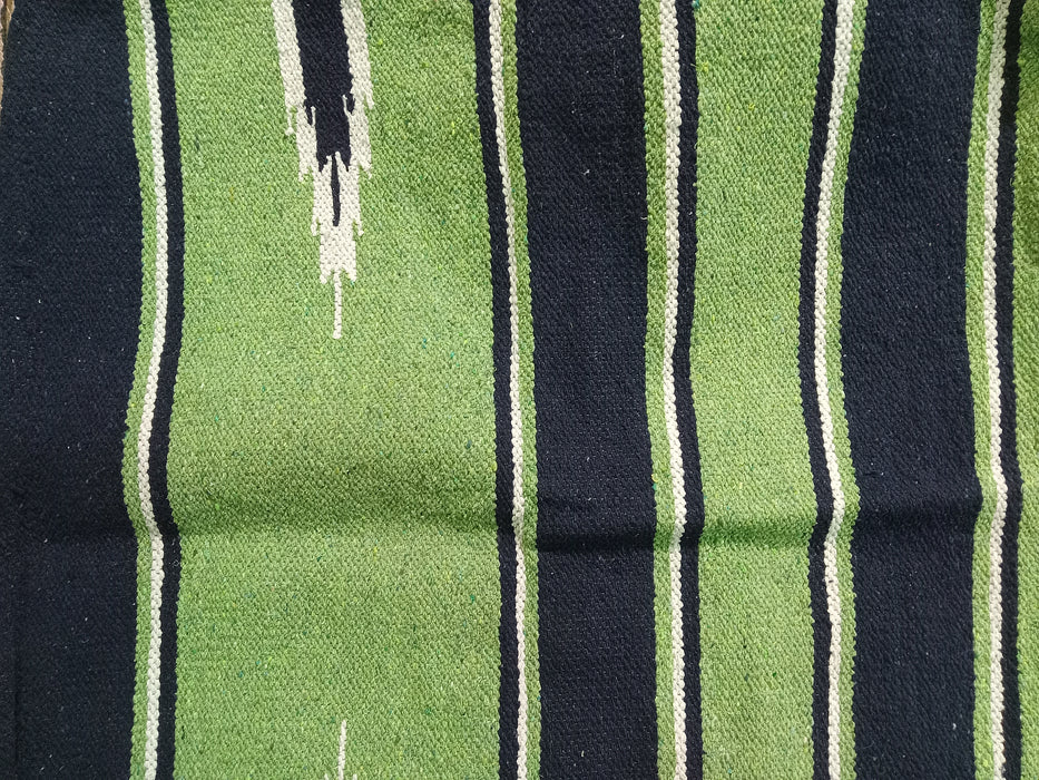 Single Weave Saddle Blanket Blue/Green/White
