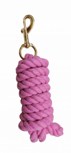 PINK 9FT COTTON LEAD W BRASS PLATE