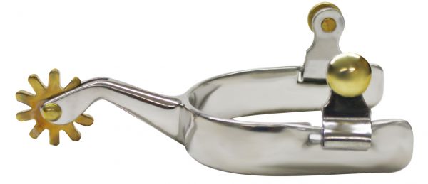 Showman ® stainless steel spur with 0.75" band and 2.5" shank.