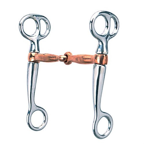 Tom Thumb Snaffle Bit with 5" Copper Plated Mouth,