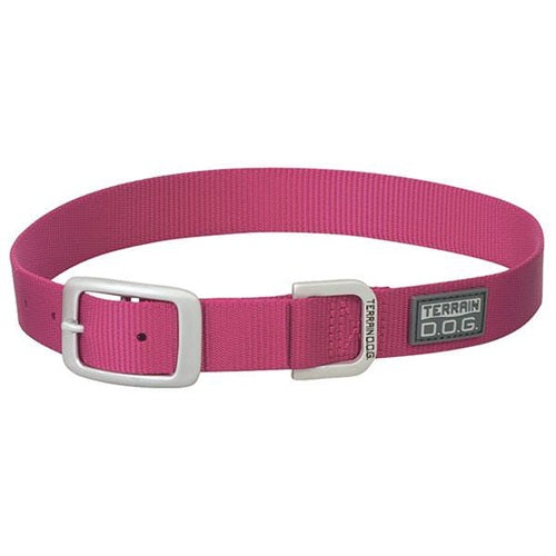 Nylon Single-Ply Dog Collar - Pink - XS NECK S. 9"