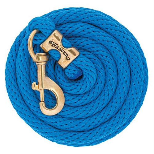 Poly Lead Rope with a Solid Brass 225 Snap - French Blue