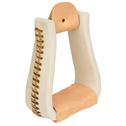 Rawhide Leather Covered Stirrups, Roper