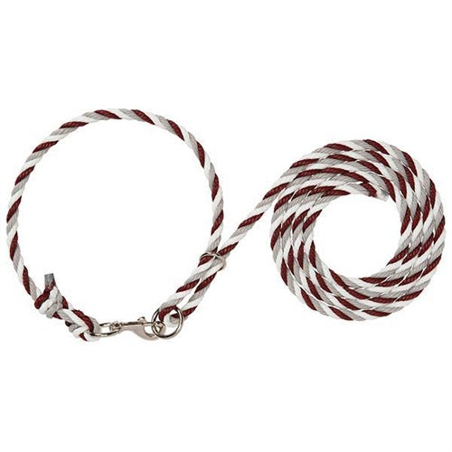 Livestock Adjustable Poly Neck Rope - Maroon/ Gray/ White