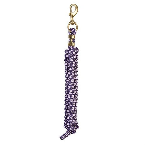 Poly Lead Rope with a Solid Brass 225 Snap - Purple/Orchid