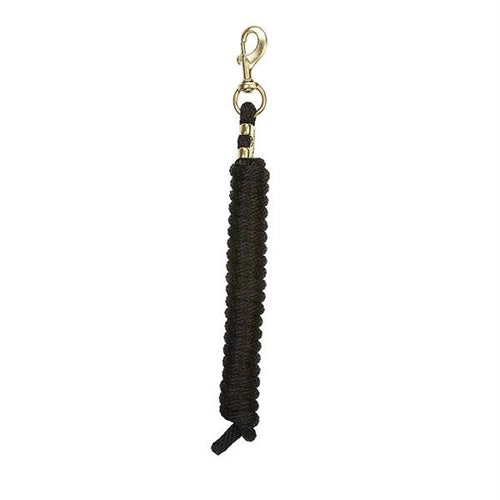 Poly Lead Rope with a Solid Brass 225 Snap - Black