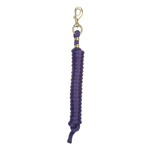Poly Lead Rope with a Solid Brass 225 Snap - Purple