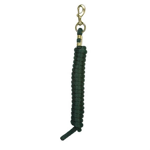 Poly Lead Rope with a Solid Brass 225 Snap - Hunter Green