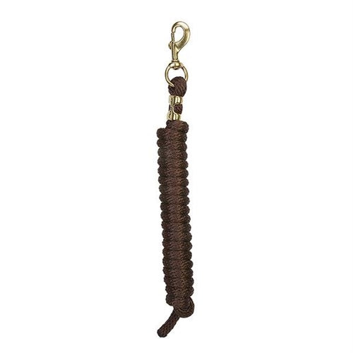 Poly Lead Rope with a Solid Brass 225 Snap - Brown