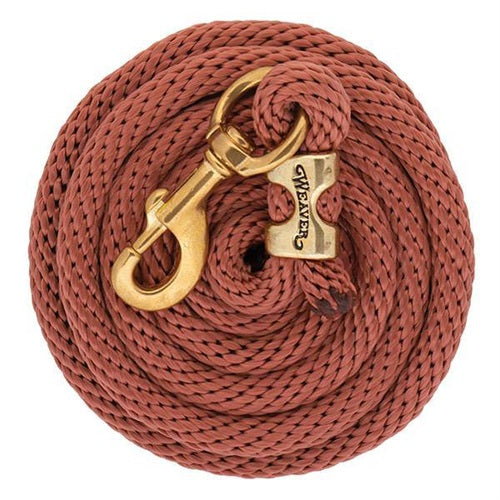 Poly Lead Rope with a Solid Brass 225 Snap - Cinnamon
