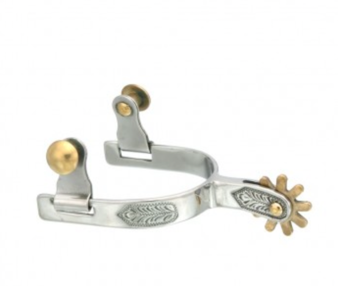 TOUGH1 YOUTH CHROME PLATED SPURS