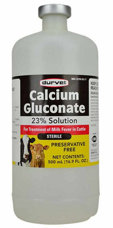 Durvet: Calcium Gluconate 23% 500Ml