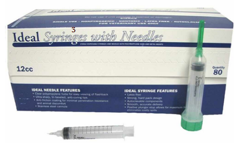 12cc Syringe with Needle 18G X 1