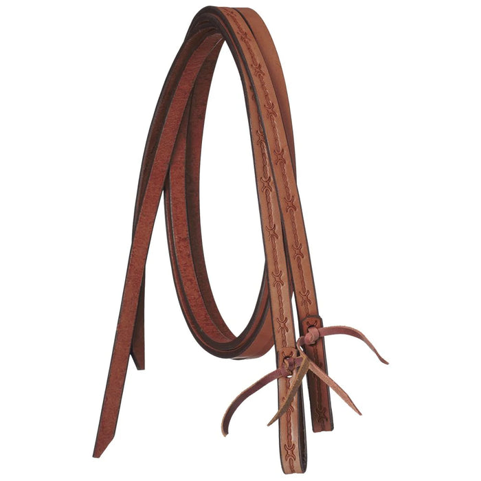Tough1® 8' Barbed Wire Tooled Split Reins