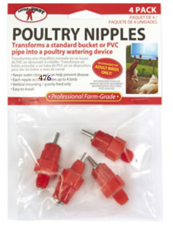 Little Giant: Poultry Nipple 4-Pack