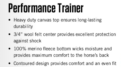 Performance Trainer Saddle Pad