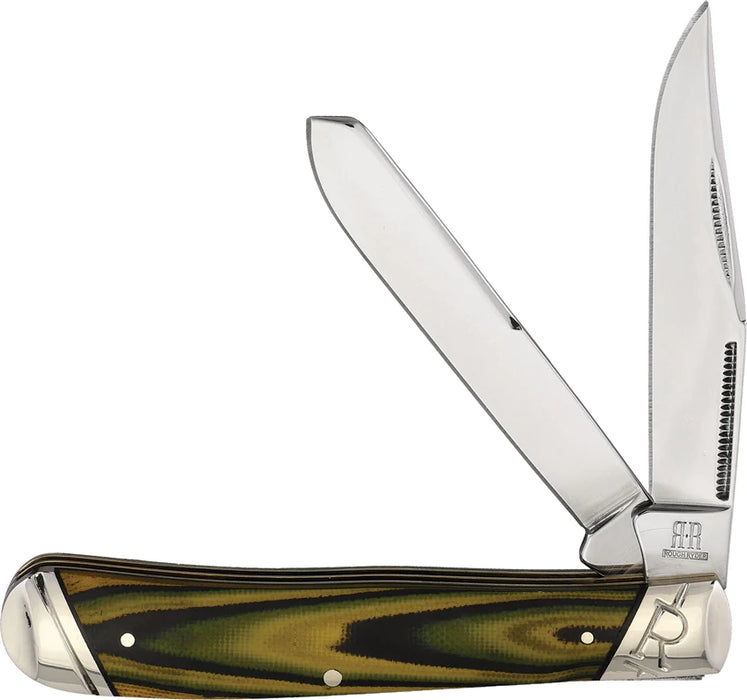 Rough Ryder- WASP TRAPPER YELLOW & BLACK STAINLESS FOLDING POCKET KNIFE 2270