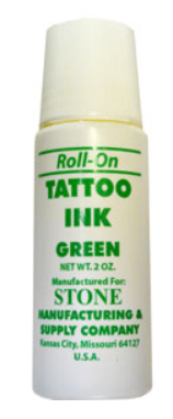 Stone: Tattoo Ink - Green Roll On 2 Oz