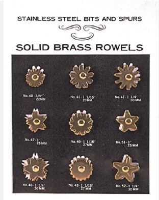 Solid brass rowels