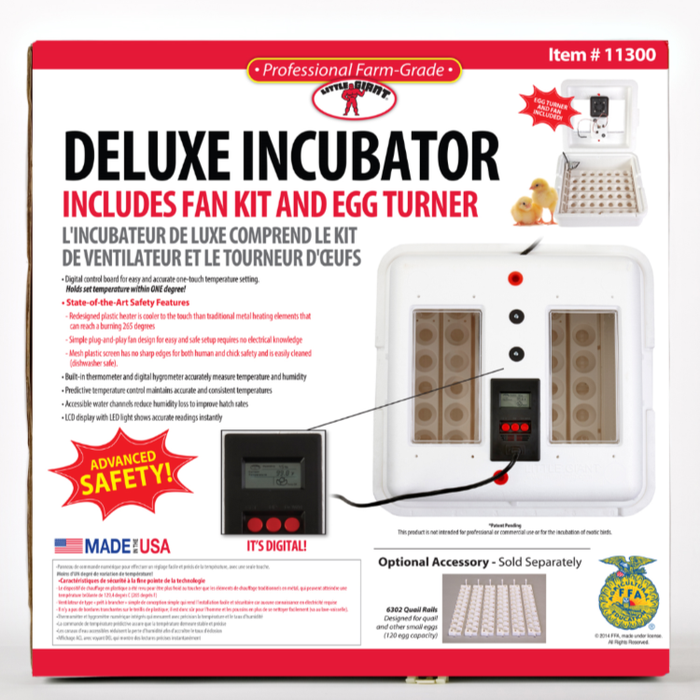 Little Giant: Deluxe Incubator includes Fan kit and Egg Turner