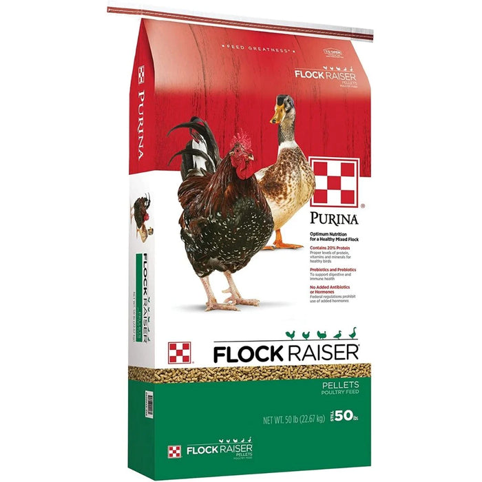 Purina Flock Raiser Pellet Poultry Feed, 50 lb. Bag