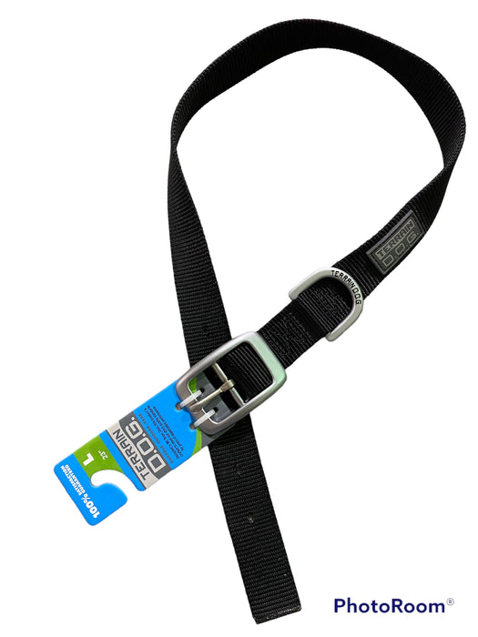 Nylon Single-Ply Dog Collar - black - 19" L